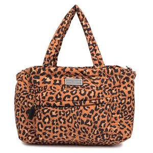 Marc Jacobs Natural Leopard Quilted Nylon Pattern Tote Bag